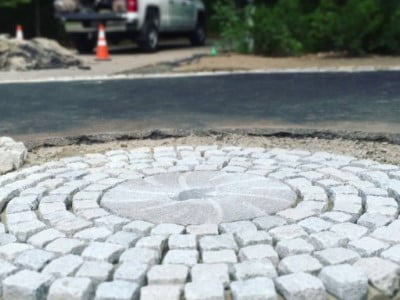 Derby Paving Contractors Laying Cobblestones in Derby